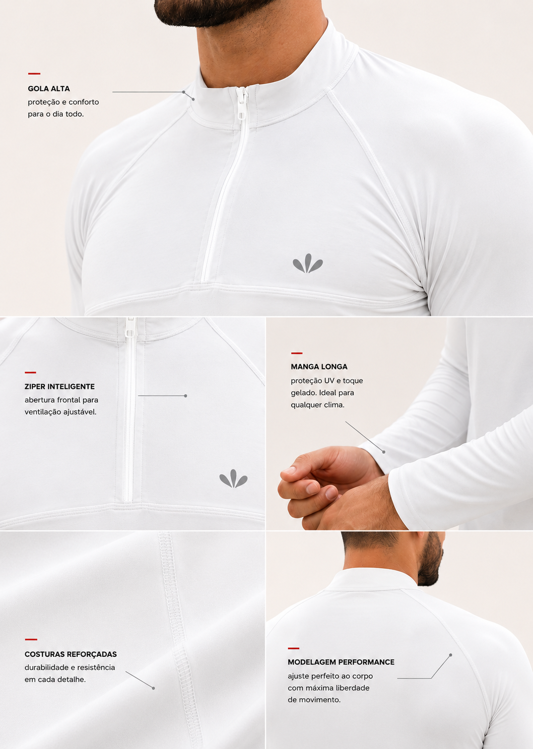 CAMISA UV LONGA C ZIPER