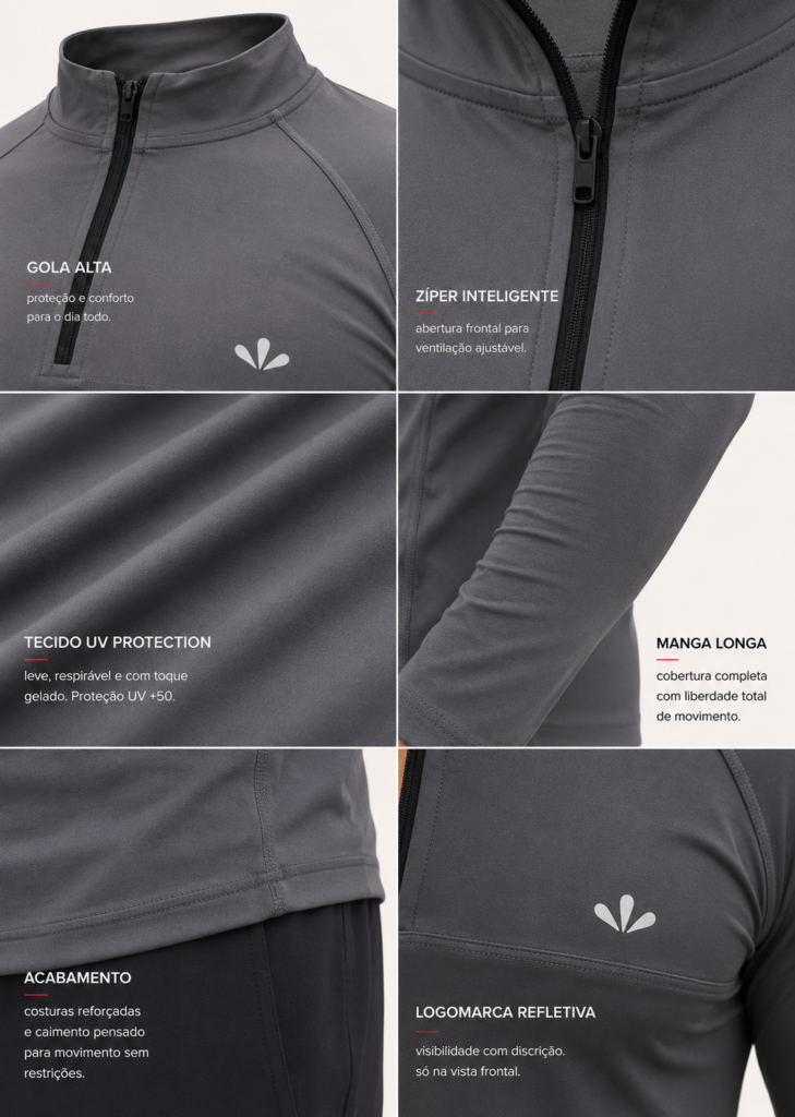 CAMISA UV LONGA C ZIPER