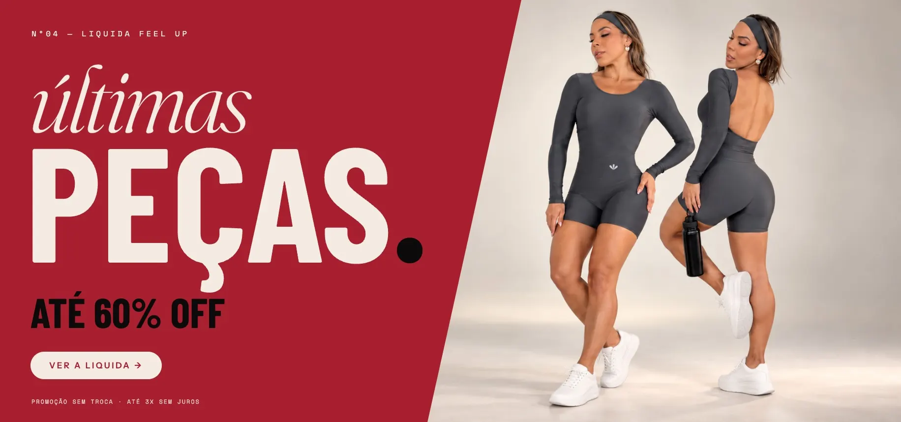 Liquida Feel Up: últimas peças, até 60% off